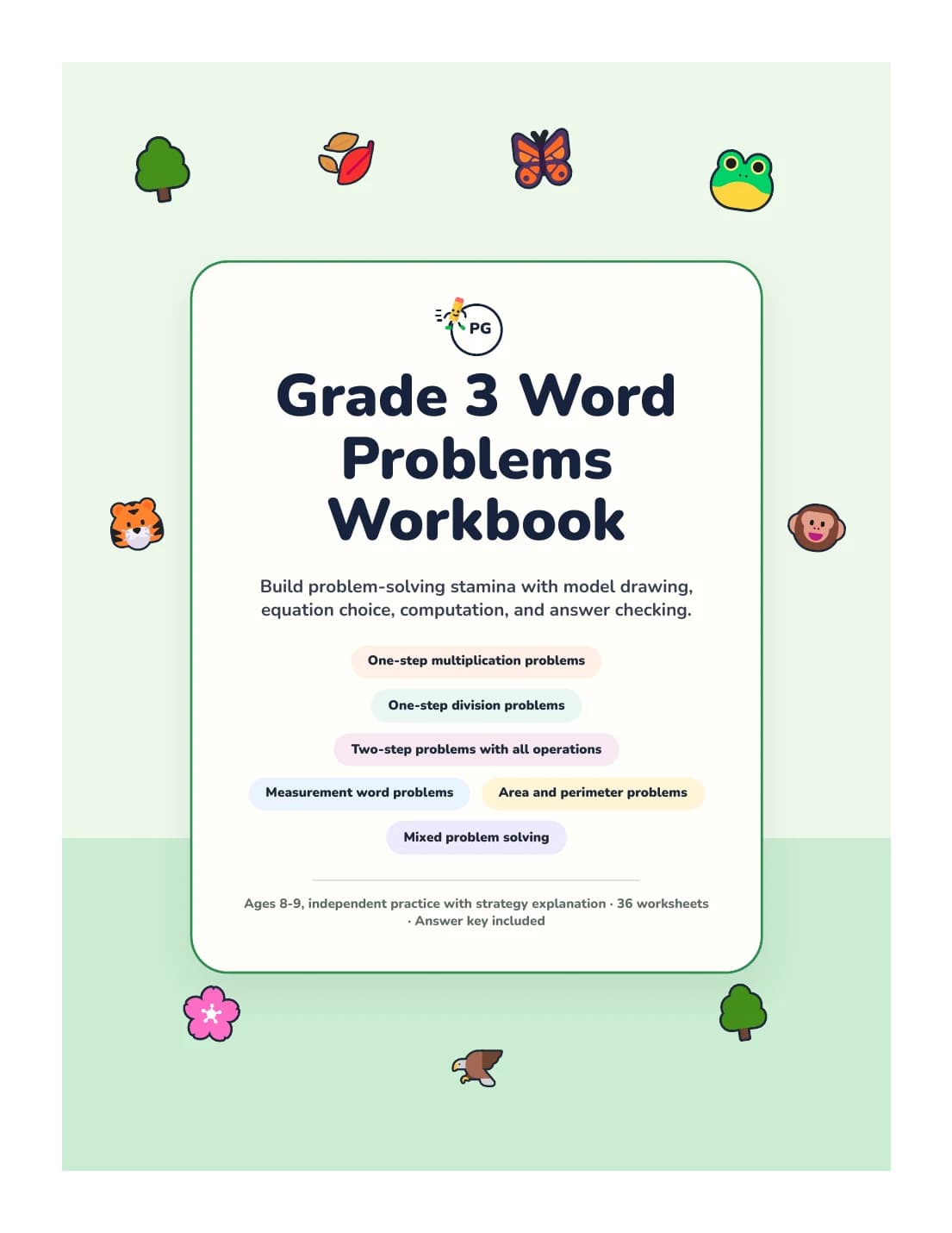 PencilGo Grade 3 Word Problems Workbook printable workbook cover